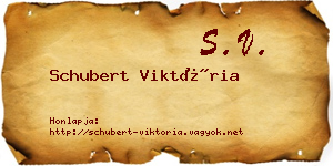 Schubert Viktória névjegykártya